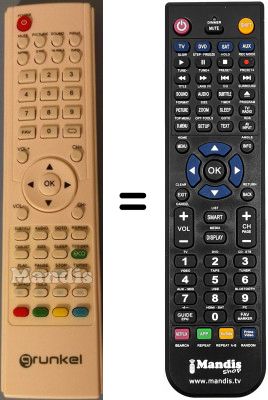 Replacement remote control Grunkel L3212B-HDTV