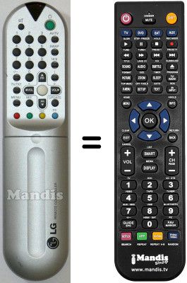 Télécommande équivalente LG RK21CC40MX Télécommande équivalente LG RK21CC40MX