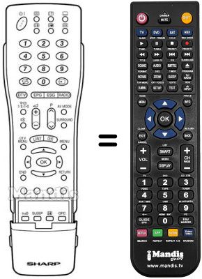 Télécommande équivalente REMCON1188