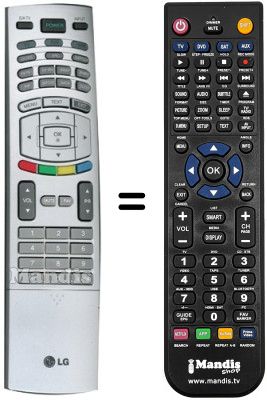 Replacement remote control LG 6710V00151Y Replacement remote control LG 6710V00151Y