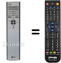 Télécommande équivalente LG 6710V00100U