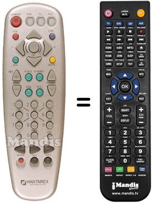 Replacement remote control HANTAREX LTV1207