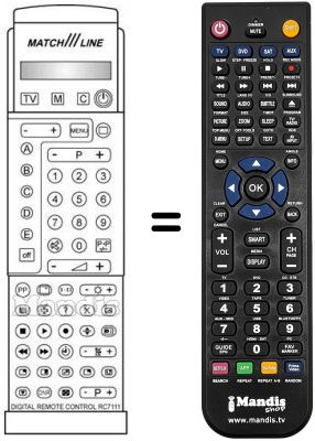 Télécommande équivalente REMCON362 Télécommande équivalente REMCON362