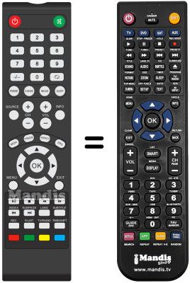 T&eacute;l&eacute;commande &eacute;quivalente Manta LED320M9