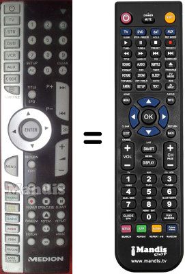 T&eacute;l&eacute;commande &eacute;quivalente Medion MD82533
