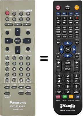 Replacement remote control Panasonic DVD-RV32