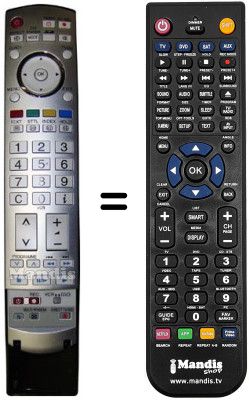 Replacement remote control Panasonic N2QAKB000056