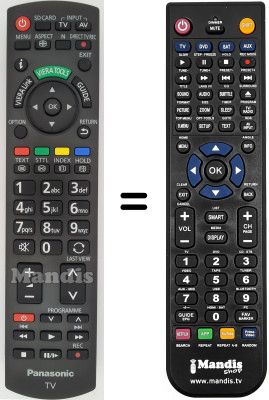 Replacement remote control Panasonic TX-26LXD50 Replacement remote control Panasonic TX-26LXD50