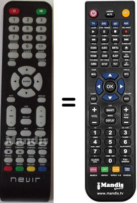 Télécommande équivalente Nevir NVR7503-24HDN