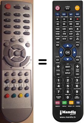 Replacement remote control NordMende HOFO7J026GPD5