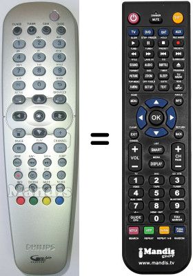 Replacement remote control Philips DVD-R7300H