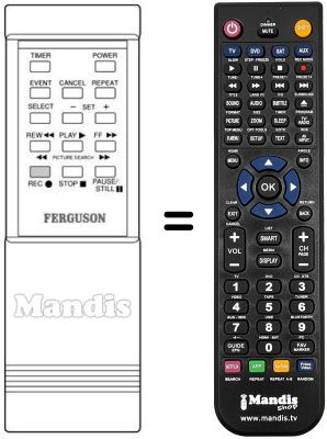 T&eacute;l&eacute;commande &eacute;quivalente Thorn FV20B