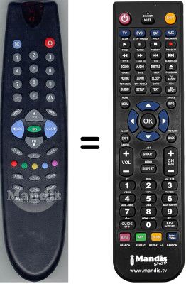 Télécommande équivalente Funai 14.1