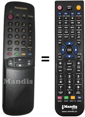 Replacement remote control Panasonic EUR51925