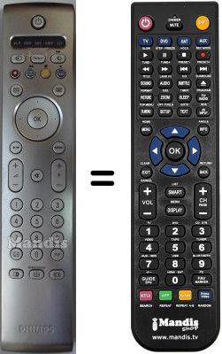 Replacement remote control Philips 30PF9975 / 12 Replacement remote control Philips 30PF9975 / 12