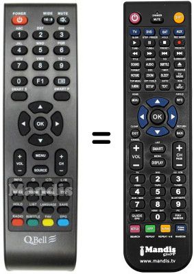 T&eacute;l&eacute;commande &eacute;quivalente Q.BELL QXT.185DB