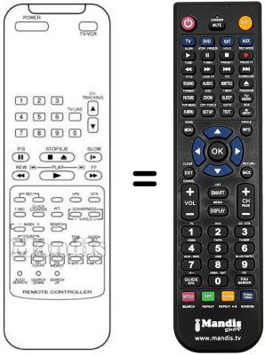 T&eacute;l&eacute;commande &eacute;quivalente XONYCS VR201