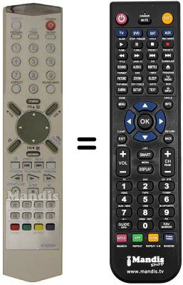Télécommande équivalente Daewoo DDT14H9 Télécommande équivalente Daewoo DDT14H9
