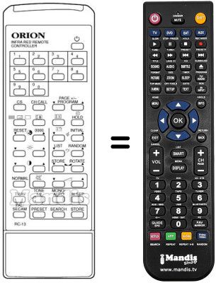 Télécommande équivalente RC13