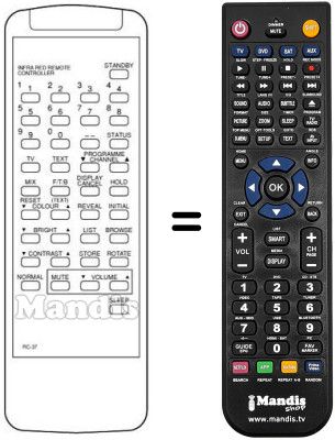 Télécommande équivalente RC37