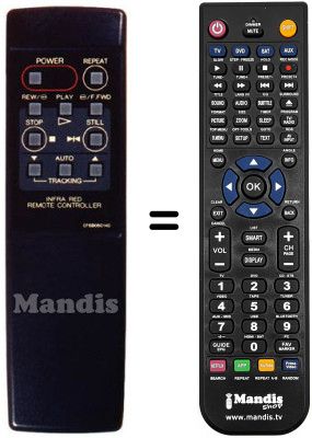 Télécommande équivalente RC60