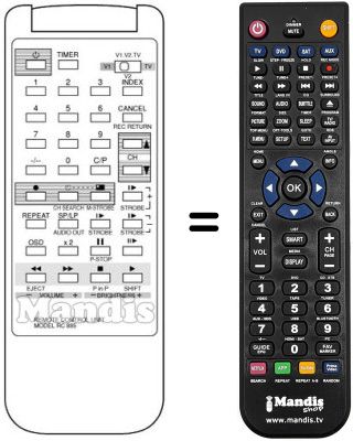 Replacement remote control RC885