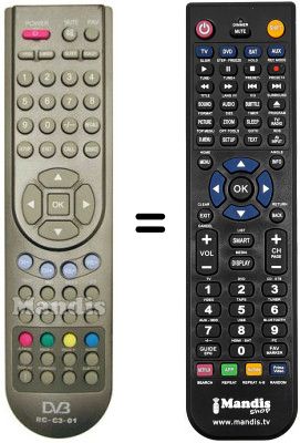 Replacement remote control RC-C3-01