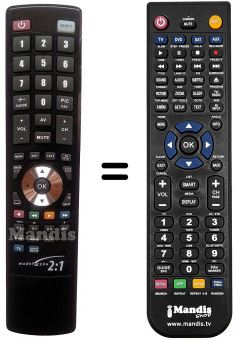 Télécommande équivalente RC-D3-02