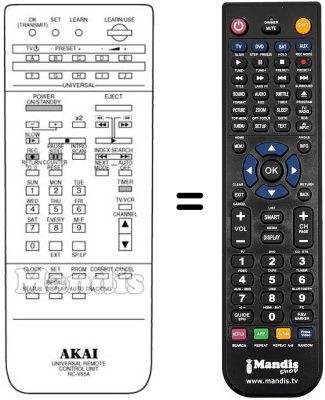 Télécommande équivalente RC-V55A