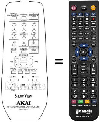 Télécommande équivalente RC-X121E