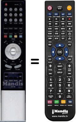 Télécommande équivalente RC102