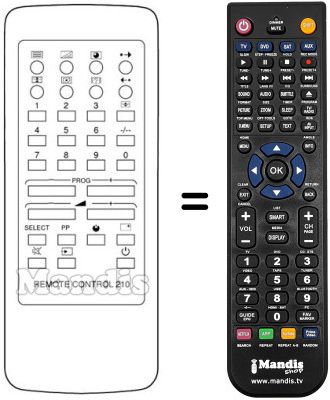 Replacement remote control RC210