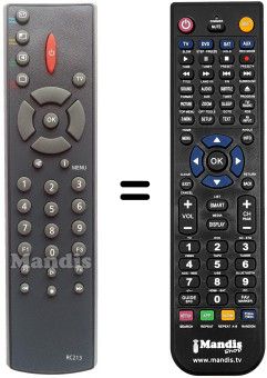 Télécommande équivalente RC213