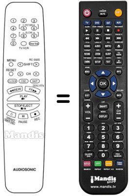 Télécommande équivalente RC302S