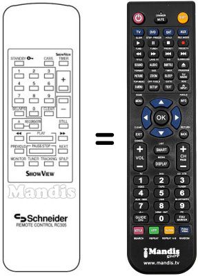 Télécommande équivalente RC305