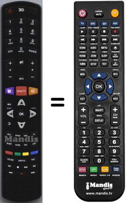 Télécommande équivalente Thomson 42 FU 5553 Télécommande équivalente Thomson 42 FU 5553