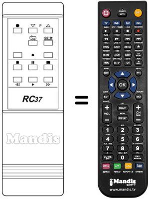 Replacement remote control Hitachi RC37
