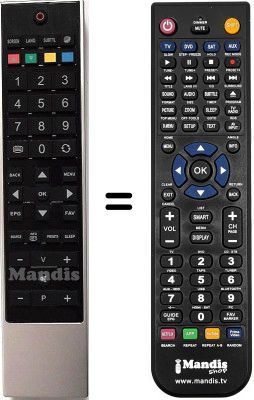 Replacement remote control Toshiba RC3910