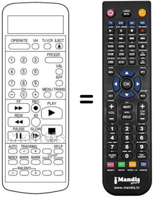 Replacement remote control LG R-C400FS