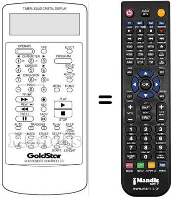Replacement remote control RC400P
