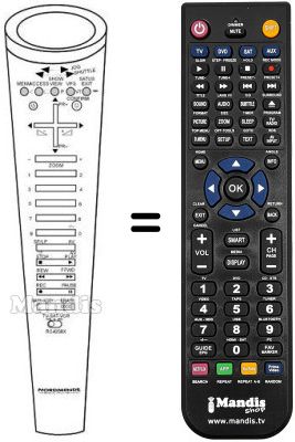 Télécommande équivalente NordMende V1444SV Télécommande équivalente NordMende V1444SV