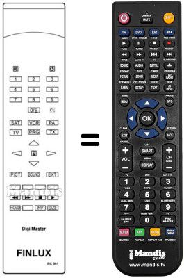 Replacement remote control RC501