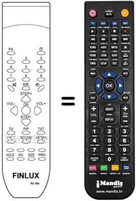 Replacement remote control RC550