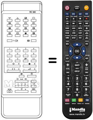 T&eacute;l&eacute;commande &eacute;quivalente RC658