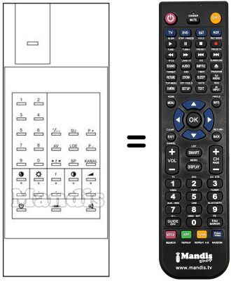 Télécommande équivalente RCS9085 Télécommande équivalente RCS9085