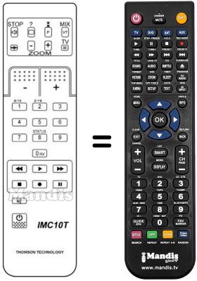 Télécommande équivalente RCT8000 Télécommande équivalente RCT8000