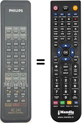 Replacement remote control RC240