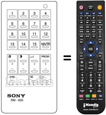 Télécommande équivalente Sony KV-2204ET Télécommande équivalente Sony KV-2204ET