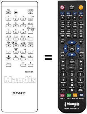 Replacement remote control Sony KV-27XSTD Replacement remote control Sony KV-27XSTD