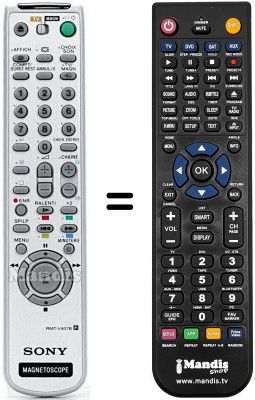 Télécommande équivalente Sony SLV-SX720D